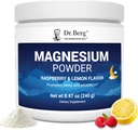 Dr. Berg Magnesium Glycinat pulver til søvn, afslapning, & Stress Relief - nu omfatter Vitamin D3 & Zink - lækker hindbær & Lemon flavor (50 Servere) Magnesium pulver - Magnesium drik pulver