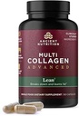 Ancient Nutrition Multi Collagen Advanced Lean med Probiotika, Hydrolyzed Collagen Peptider understøtter sunde vægttab og fedt tab, 90 Greve