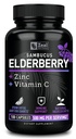 Zeal Naturals Max Strength Elderberry Capsules + Zink + C-vitamin