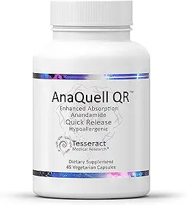 Tesseract Medical Research AnaQuell QR, Stress Relief & Mood Support, Quick Release L Citrulline & Anandamid, Hjælper Administrer Angst, 45 V- Caps, Størrelse Eksklusiv