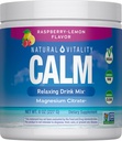 NATURLIG VITALITET Hindbær Lemon Calm Magnesium drik mix, 8 OZ