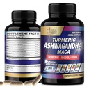 Organic Cadane Ashwagandha Kosttilskud - Memory, immunsystem & Strength Support - 7in1 Koncentreret med gurkemeje, Maca Root, Berberine & Mere - 90 Veganske Kapsler til 3th Month Supply