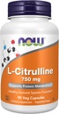 Now Foods Supplements, L- Citrullin 750 mg, Understøtter Protein Metabolisme *, Aminosyre, 90 Veg kapsler