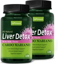Herdmood Silymarin Milk Thistle Lever Detox kapsler til fede lever, Alcachofa y Cardo Mariano con Silimarina para el Higado Graso, lever rense Detox & reparation Formel w / Artichoke ekstrakt. 240Tæl