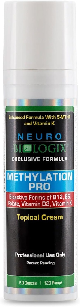 Methylering Pro tematisk Cream - Avanceret Methylering Support med methylfolat, B6, D3 & K1 for Mood, Focus, Energy & Samlet Well- Being - Transdermal Vitamin supplement til bedre absorption