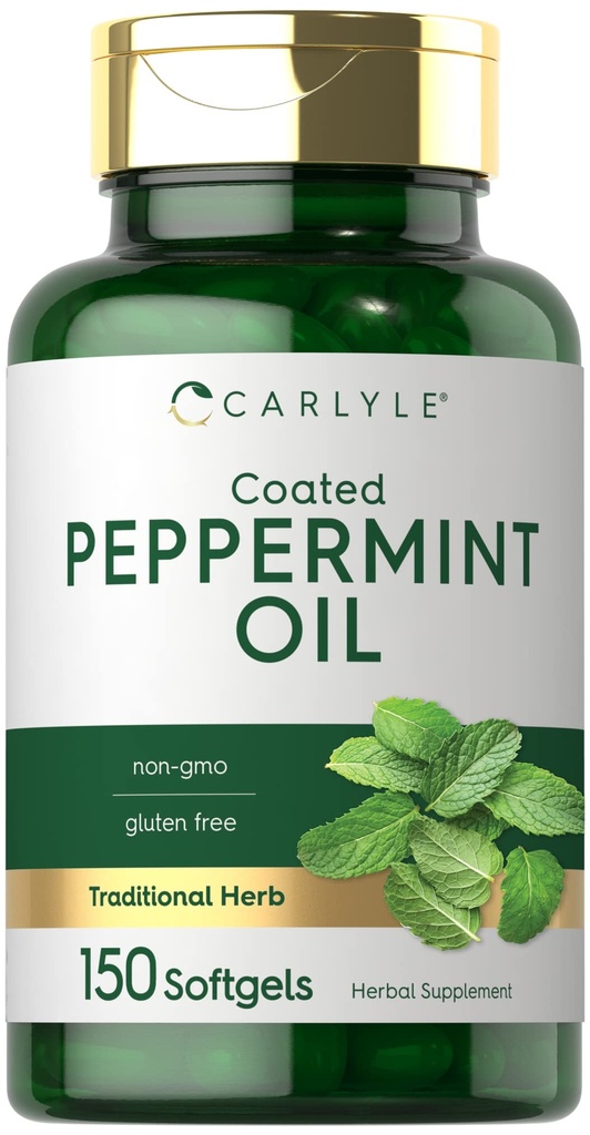 Carlyle Pebermynte Oil Capsules ttesmå 124; 150 Softgels ttesmå 124; urtetilskud 124; Non- GMO, Gluten Free
