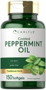 Carlyle Pebermynte Oil Capsules ttesmå 124; 150 Softgels ttesmå 124; urtetilskud 124; Non- GMO, Gluten Free