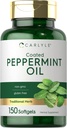 Carlyle Pebermynte Oil Capsules ttesmå 124; 150 Softgels ttesmå 124; urtetilskud 124; Non- GMO, Gluten Free