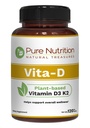 Pure Nutrition Vita D3 K2 - Plant Based Vitamin D3 K2 Supplement- 124; 120 Tabs - 124; D3 6000 IE - 124; vitamin K2 som MK7 100mcg - 124; vitamin K2 D3 - 124; Non GMO - 124;