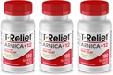 T-Relief Arnica + 12 Natural Reliving Actives for Ryg Smerte Fælles ømhed Muskelakker & Stiffness, Hele kroppen hurtigt fungerende Relief for kvinder & mænd - 100 tabletter (3 Pack)