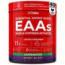 Mino Essential Aminosyretilskud. Berry Blast, kaffe pulver. Alle 9 EAA 'er, BCAA' er og den perfekte Amino til træning, Amino Energy, og til at opbygge muskler, og gendanne hurtigere.