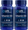 Life Extension Vitamin D3 5000 IE, 120 Softgel (pakke med 2)