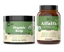 Økologisk kelik pulver 8oz & Pure Alfalfa Leaf 100 Kapsler Bundle