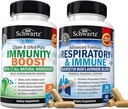 BioSchwartz Respiratory & immun Lung Support Supplement med Quercetin (1 måned Tilgang) Plus 17 i 1 immunsupport Supplement med antioxidanter (1 måned Tilgang)