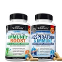 BioSchwartz Respiratory & immun Lung Support Supplement med Quercetin (1 måned Tilgang) Plus 17 i 1 immunsupport Supplement med antioxidanter (1 måned Tilgang)