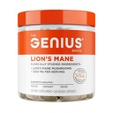 Genius Brand Genius Lions Mane - Plantbaseret supplement til hukommelse, Focus & Mood Support - Organic & Non- GMO - 120 Veggie Capsules