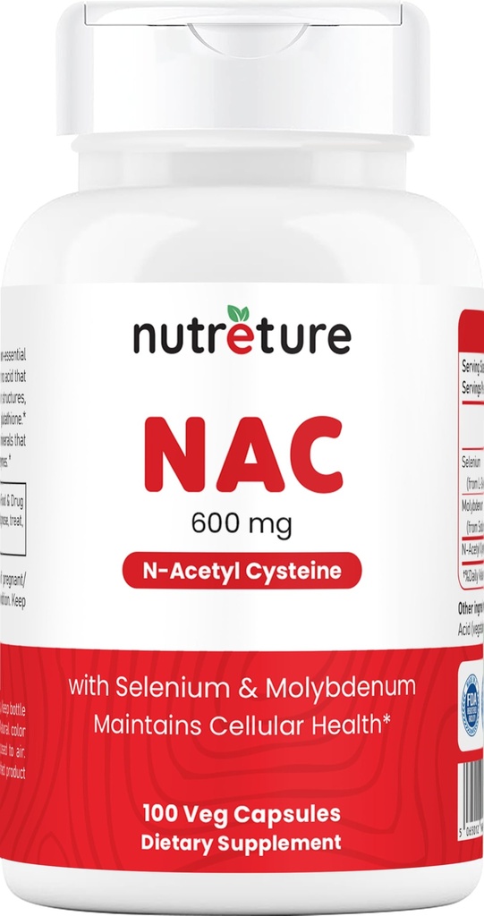 NAC supplement N- acetyl cystein lever supplement med Selenium & Molybdæn til leversundhed