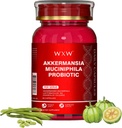 WXW Akkermansia Muciniphila Probiotic for kvinder og mænd, Hjælp GLP-1 Producer naturligt, Lactobacillus GG - Støtte til Metabolisme Curb Cravings fordøjelse & Gut sundhed, 30 kapsler