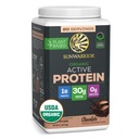 Sunwarrian Organic Plant Protein Powder 124; Vegan Organic Protein Powder with BCAA Aminoacids Plus Recovery Minerals & Botanticals Б124; Non- GMO Soy Dairy & Gluten Free (Chokolade, 20 Servere)