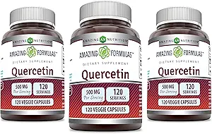 Amazing Formulas Quercetin 500mg Veggie kapsler Supplement 124; Non- GMO Note 124; Gluten Free