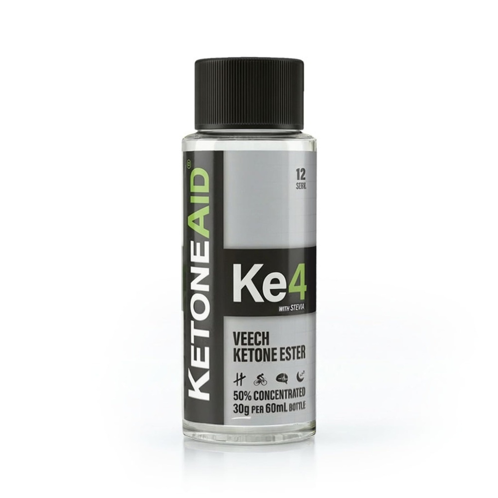 KetoneAid Ke4 Ketone Ester Concentrate | Not a Ketone Salt, No Sugar, No Caffeine | Exogenous D-BHB Ester | 12 Serving Per Bottle (1 Count)