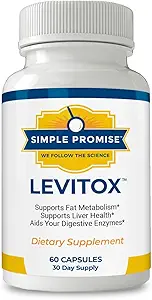 Levitox - Mælk Thistle Lever Detox tillæg med Mælkebøtte Root og Artichoke Extract - Understøtter leversundhed, Metabolisme og fordøjelse - 60 kapsler