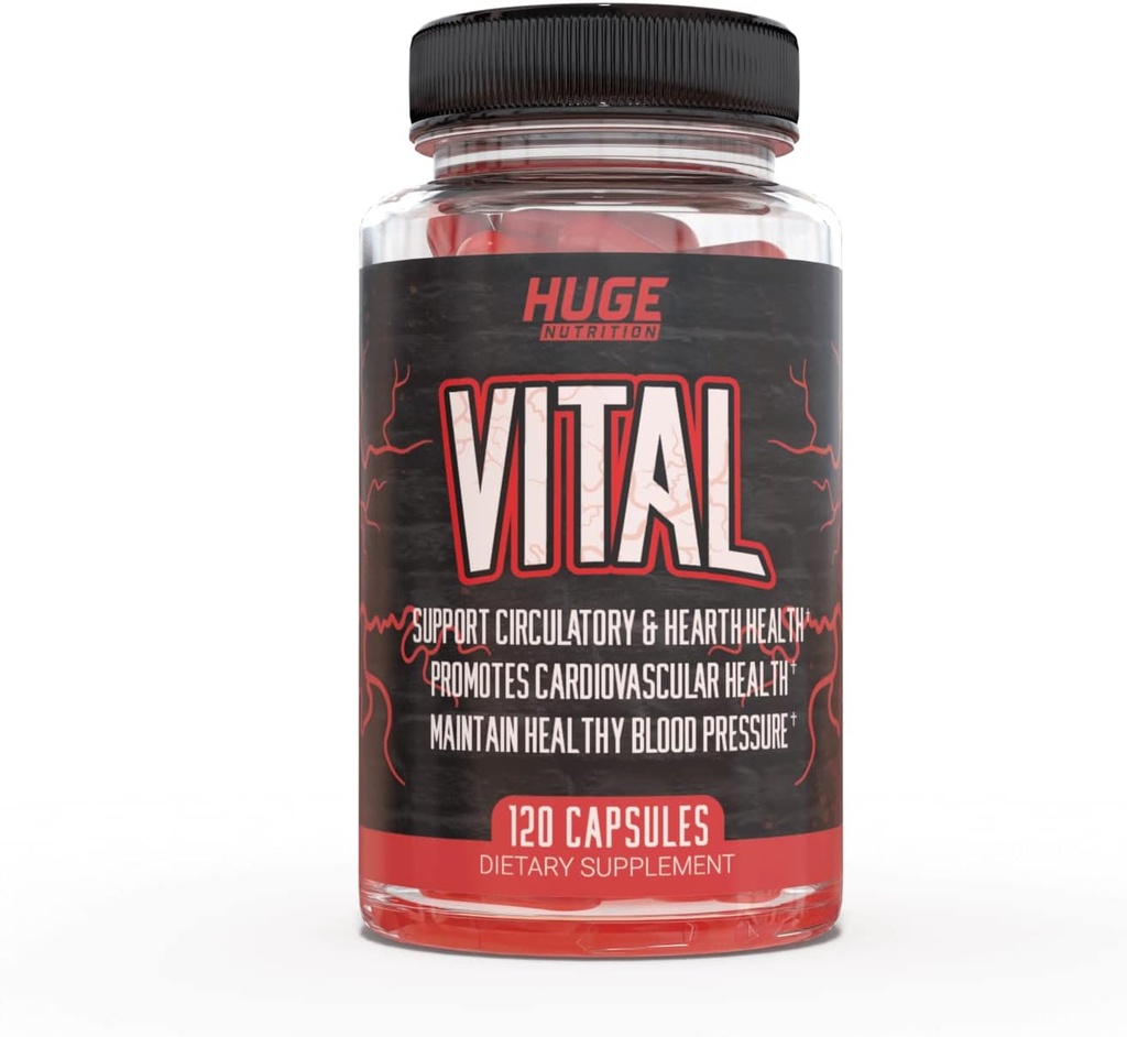Kæmpe kosttilskud Vital - Superior blodtryk supplement (120 kapsler)