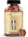 Truhigh Kids Bone Growth Gummies (Strawberry, Age 2 +) Alle naturlige Kids & Toddler Vitaminer - Vitamin D, Calcium, K, Magnesium Multivitamin, Vækst & Udvikling, Builds Strong Bones, D3 K2, Vegan