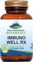 Pure Mountain Botanicals Immuno Well RX - Kosher Caps with Organic Astragalus Echinacea Garlic Maitake Shiitake Mushroom Honeysuckle & Beta Glucan