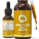Organic Ginkgo Biloba Extract Liquid Support, Brain & Focus Support, 98% Absorption, Vegan, Non- GMO, Alkohol & Gluten Free - 4 Fl Oz
