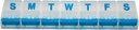 Rehabilitering Advantage Weekly Pill Organizer - 7-dages trykknap Pill Box med store afdelinger, Easy Open Design for Medicin og Vitamin. Rejser & daglig brug