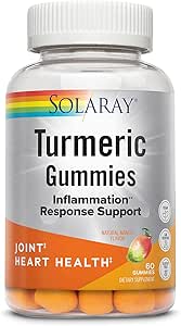 SOLARAY gurkemeje gummier w / Gingefær 124; Sund hjerte & inflammation Response Support