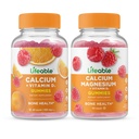 Lifeable Calcium med D-vitamin + Calcium Magnesium, Gummies Bundle - Great Tasting, Vitamin Supplement, Gluten Free, GMO Free, Chewable