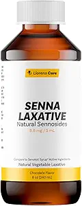 Senna Liquid Sennosides Senna Laxative by Llorens Care 8, 8 mg. 5 ml. Fremstillet af naturlige sennosider. Flydende Laxative Allowate Obstipation & Give Relief. Senna Syrup
