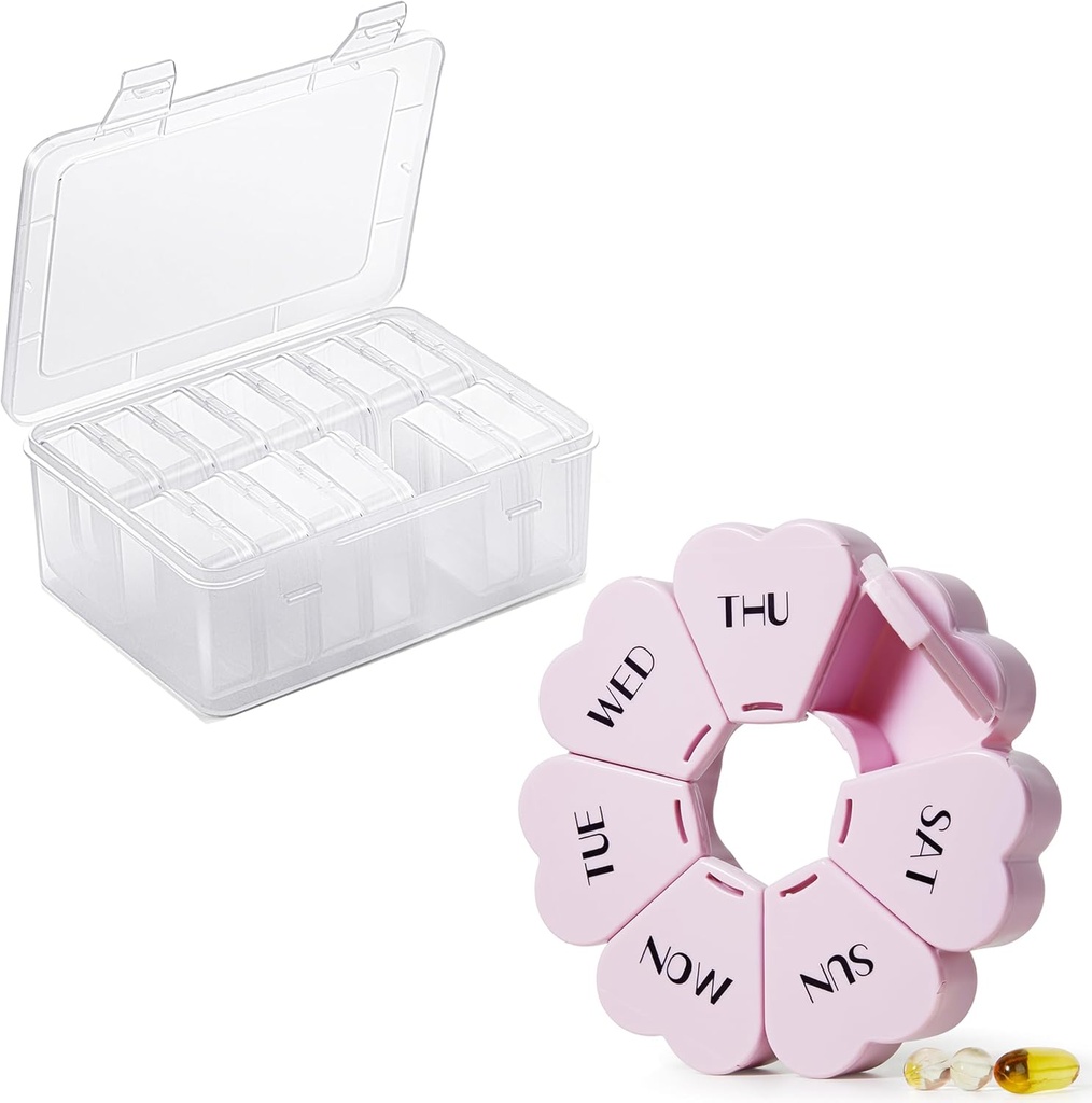 Lille plast perle opbevaring til smykker Making og Pill Organizer Cute