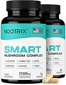 Nootrix Smart Mushrooms Complex Supplement 124; Understøtter hukommelse, mental fokus, kognitiv sundhed & energi