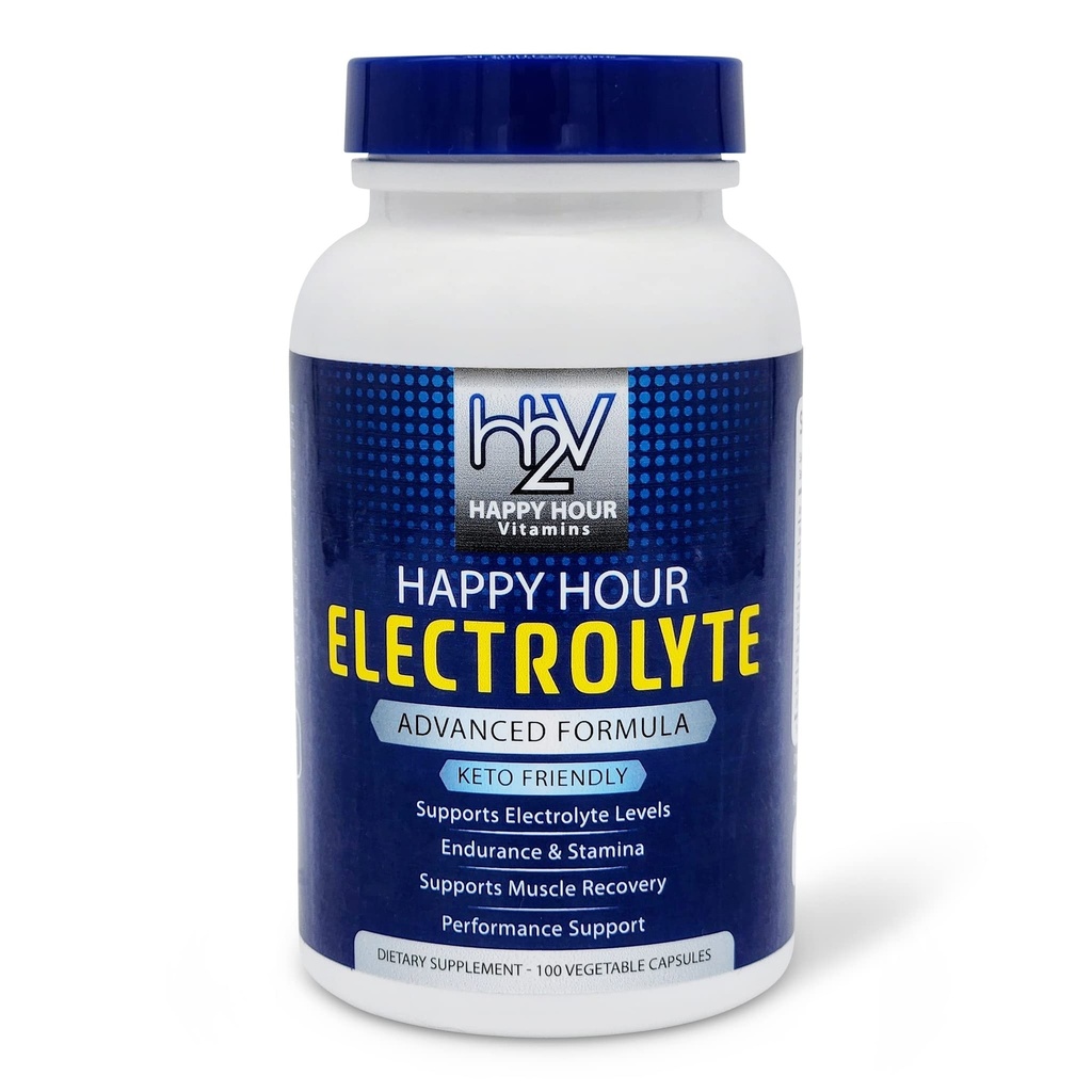 Elektrolyte søjle - 100 søjler - Dehydrering, muskelkramper, ydeevne, Keto & hurtig inddrivelse. Vegetariske kapsler w / Magnesium, kalium, natrium & calciumhydrering supplement