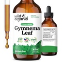 Wild & Organic Gymnema Sylvestre Extract Drops - Sugar- Free Gymnema Sylvestre Kosttilskud - Gurmar Powder Based Tincture - Vegan, Alkohol- Free Leaf Liquid Drops - 4 fl oz