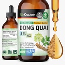BIO KRAUTER ® Menopause Kosttilskud til kvinder * - Dong Quai Drops 4 Fl.Oz 56 Forsyningsdage - Vegan Angelica Root tinktur til menopause support - Alkohol & sukker fri - Afslapning & kvinders Wellness