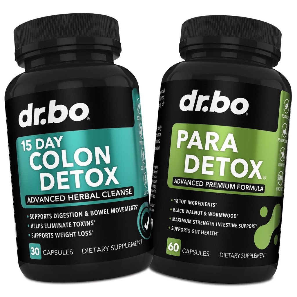 Colon Cleanser Detox & Intestinal Supplement - 15 dag Colon Cleanse piller med probiotiske, ormwood, sort valnød, Psyllium, Aloe Complex - Tågebevægelse Kosttilskud til Mave Bloating Gut Support