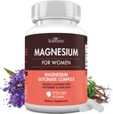 4-in-1 Magnesium Bisglycinat supplement til kvinder - Magnesium kompleks med chasteberry, Dong Quai & vitamin B6 til stress Relief, bedre søvn, nerve, ben og muskel support - 60 kapsler