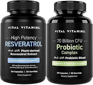 Vital Vitamin Resveratrol kapsler + Probiotisk kompleks