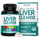 Lever Cleanse Detox & Reparation 27 i 1 Formel - Mælk Thistle, Mælkebøtte Root, Gurkemeje, Artichoke Extract & Mere - Lever Detox Support - 3. part testet, Vegan Safe & USA Made (60 Count)