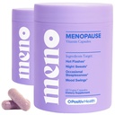 O Positiv MENO Vitamin til menopause - Hormon-Gratis menopause supplement til kvinder - Black Cohosh & Ashwagandha KSM- 66 - Hjælper Relieve Hot Flashes, Night Sweats, Mood Swings - 30 Serveringer (Pack of 2)