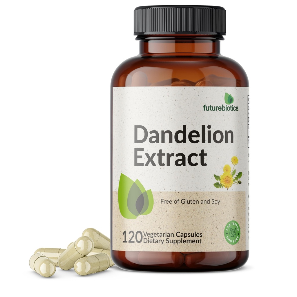 Fremtidsbiotika Mælkebøtte Root 1500 MG per Servering Traditionel Diuretic Herb, Non- GMO, 120 Vegetariske kapsler