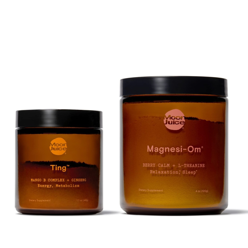 Ting & Magnesium- Om af Måne Juice Budd124; Ting Vitamin B Complex & Ginseng til Cafeine- Free Natural Energy & Magnesium- Om Magnesium Powder supplement til Afslapning Budd124; Coffein- Free Energy & Deep Afslapning