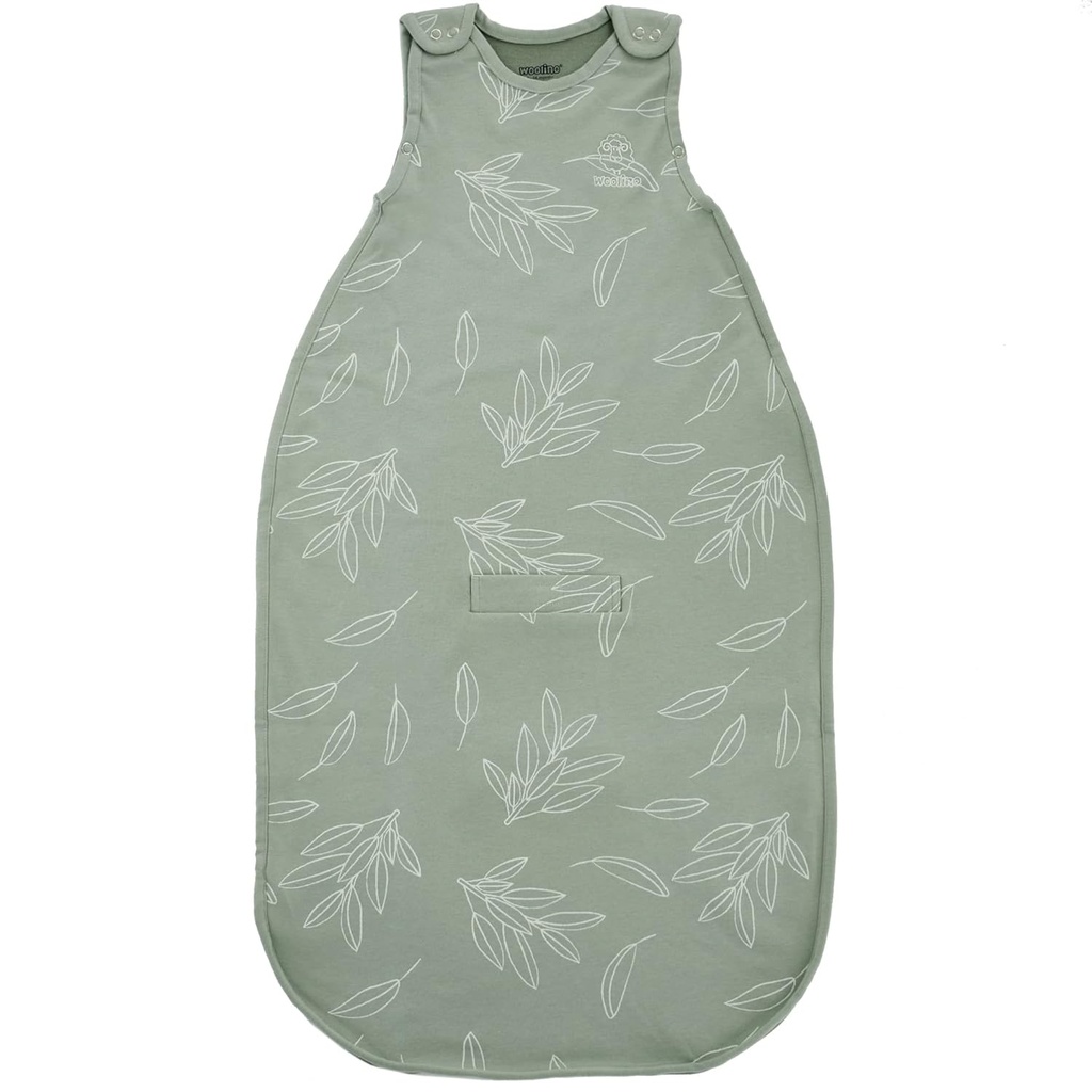 Woolino Merino Uld Ultimate Baby Sleep Sack - 4 Sæson Baby Wearable Blanket - Two-Way lynlås justerbar sovepose til babyer og tandlæger - Universal Størrelse (2-24 måneder) - Sage