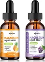 2 Pack Magnesium Complex flydende dråber Ananas & Grape Flavor