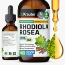 BIO KRAUTER Rhodiola Rosea Supplement Liquid - Pure Rhodiola Rosea Tincture - Vegan Calmness Support - Alcohol & Sugar Free Extract 2 Fl.Oz.