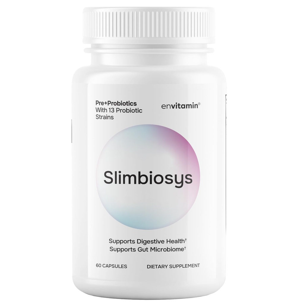 envitamin Slimbiosys Ultra Probiotic Capsule - Pre & Probiotika til kvinder & mænd - Støtte din mikrobiom